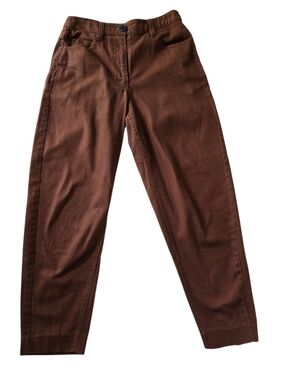 Frank And Oak Amelia Balloon Barrel Jeans Brown Size 4 Ankle